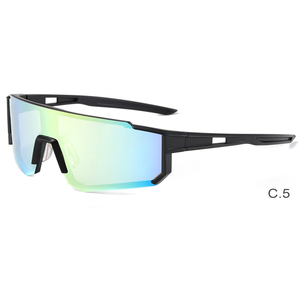 New Frame Mirrored Lens Windproof Cycling Sport Sunglasses for Men Women