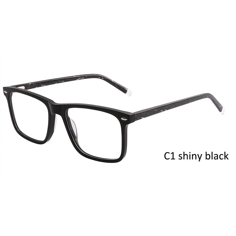 Stock Acetate With Metal Eyewear Plastic Anti Blue Light Blocking Glasses Acetate Optical Eyeglasses