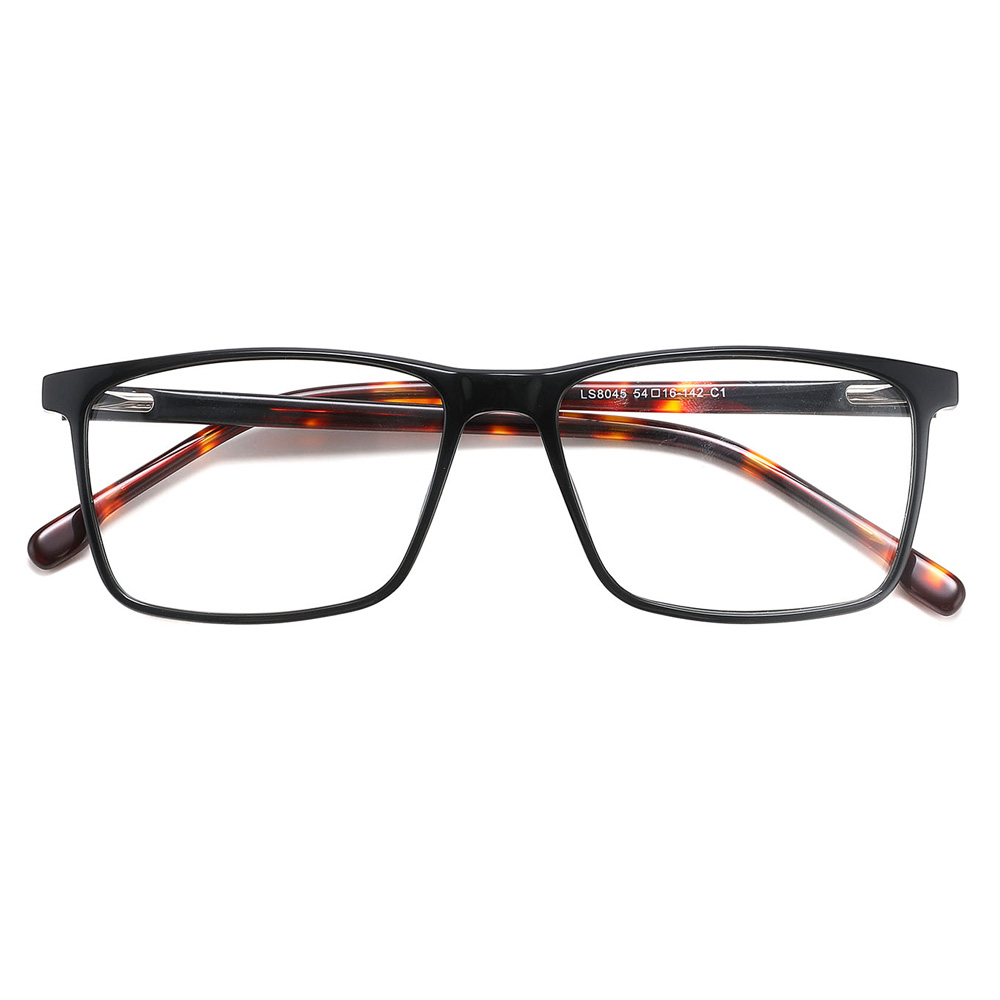 Metal 2022 Retro Square Acetate Eye Glasses