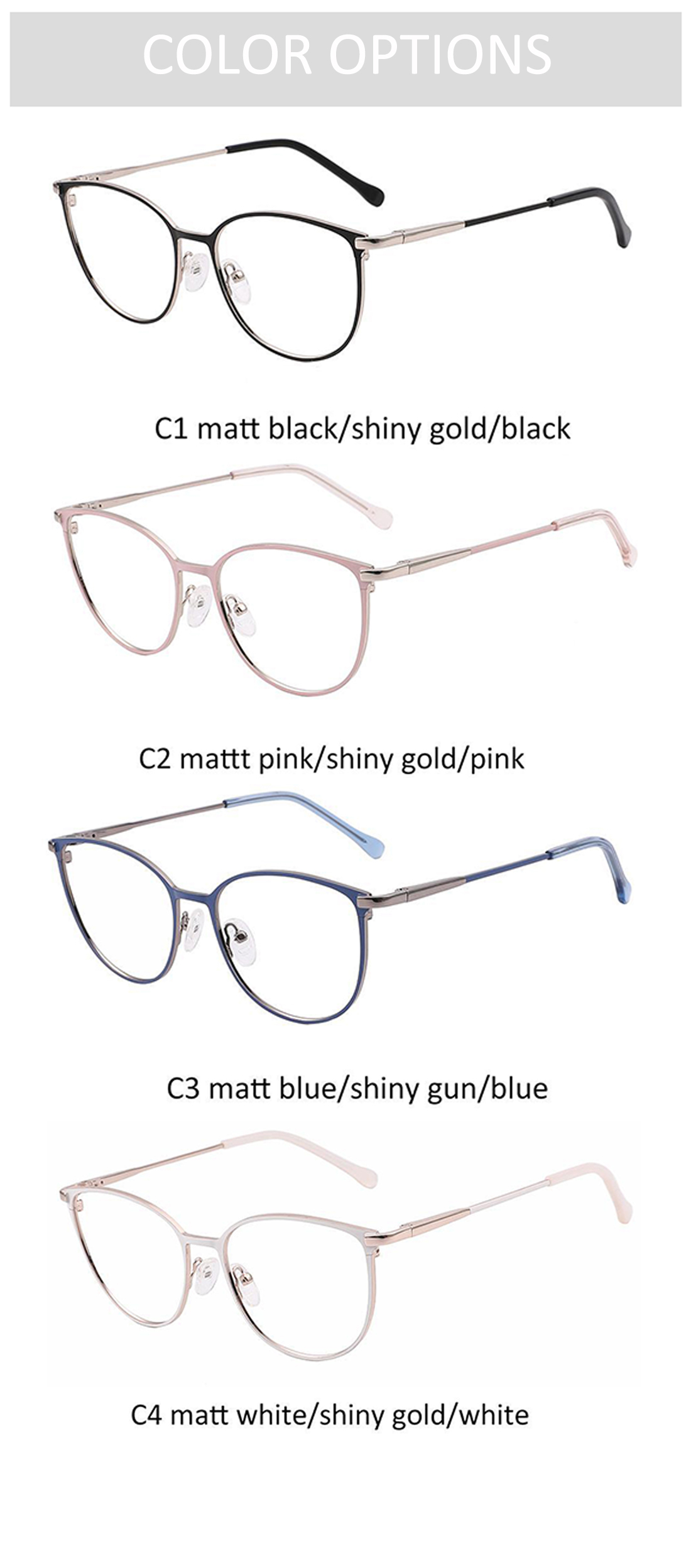 Optical Eyeglasses Ford Fashion Metal Eyewear